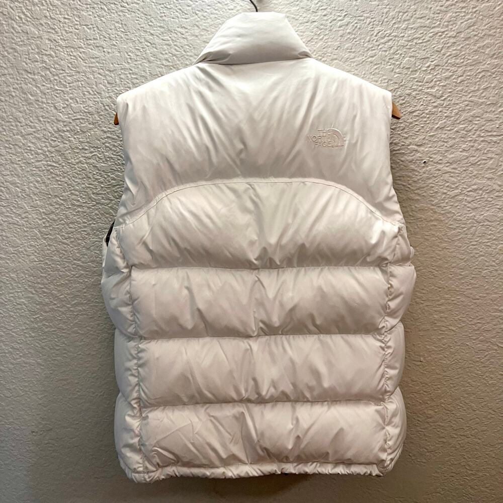 The North Face 700 Down Nuptse Vest Women M White Goose Puffer Y2K Gorpcore - Picture 4 of 15